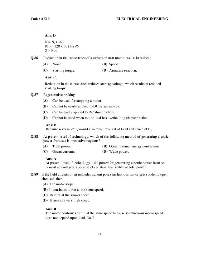 Objective Electrical Electronics Engineering Questions and Answers