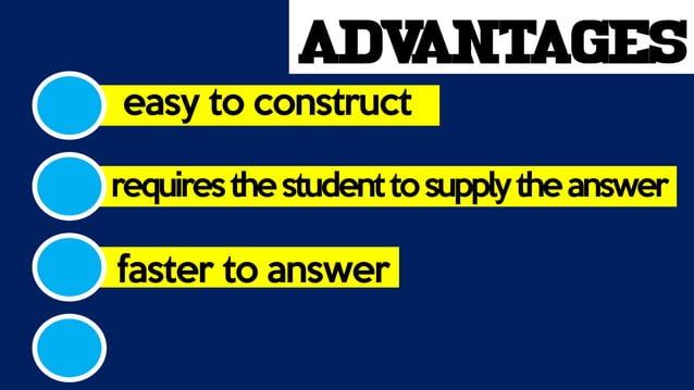 Objective Type Tests Completion And Short Answer Items objective-type-tests-completion-and-short-answer-items