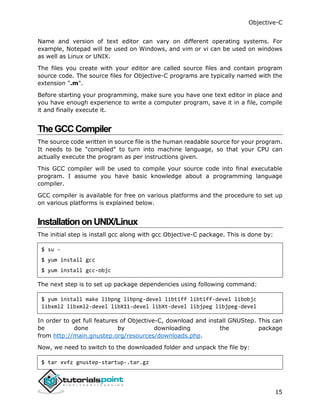 Objective c tutorial | PDF