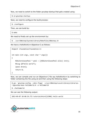 Objective c tutorial | PDF
