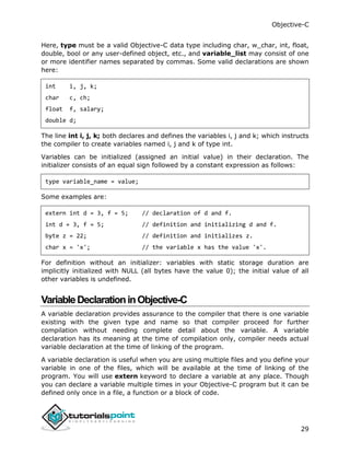 Objective c tutorial | PDF