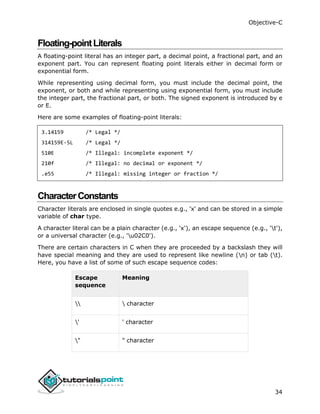 Objective c tutorial | PDF