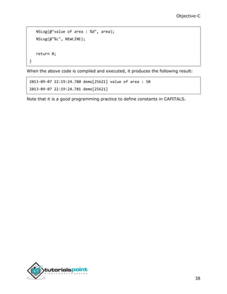 Objective c tutorial | PDF