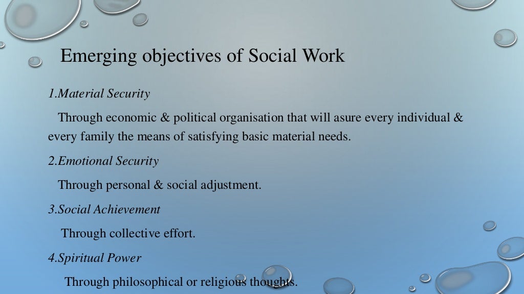 Objectives & functions of Social Work