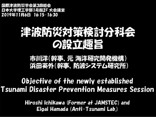 Objective Of The Newly Established Tsunami Disaster Prevention Measu