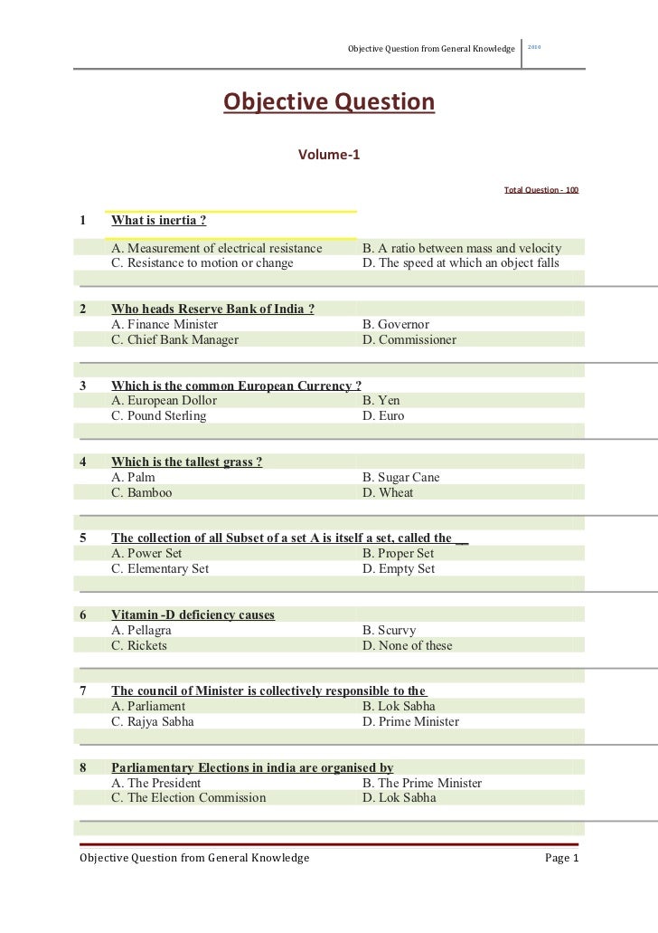 Objective Question From General Knowledge job-objective-accounting-supervisor-mt-home-arts