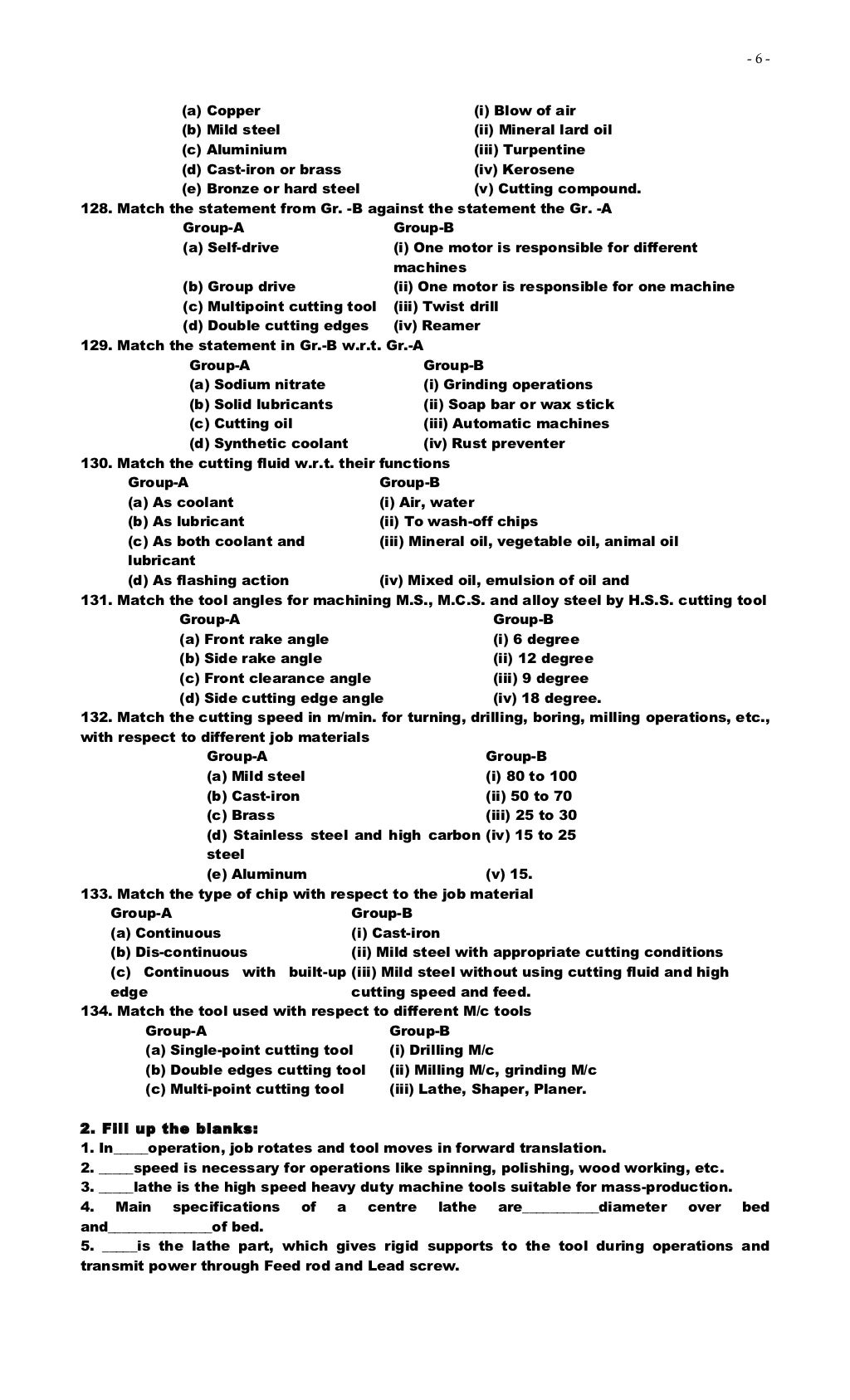 Objective questions and answers on operation management