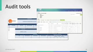 Audit tools
10 February 2017 49
 