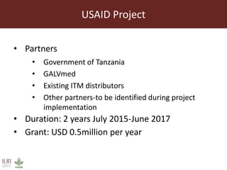 Scaling up the delivery of ITM in Tanzania through facilitation of ITM delivery value chain: Objectives of the inception workshop