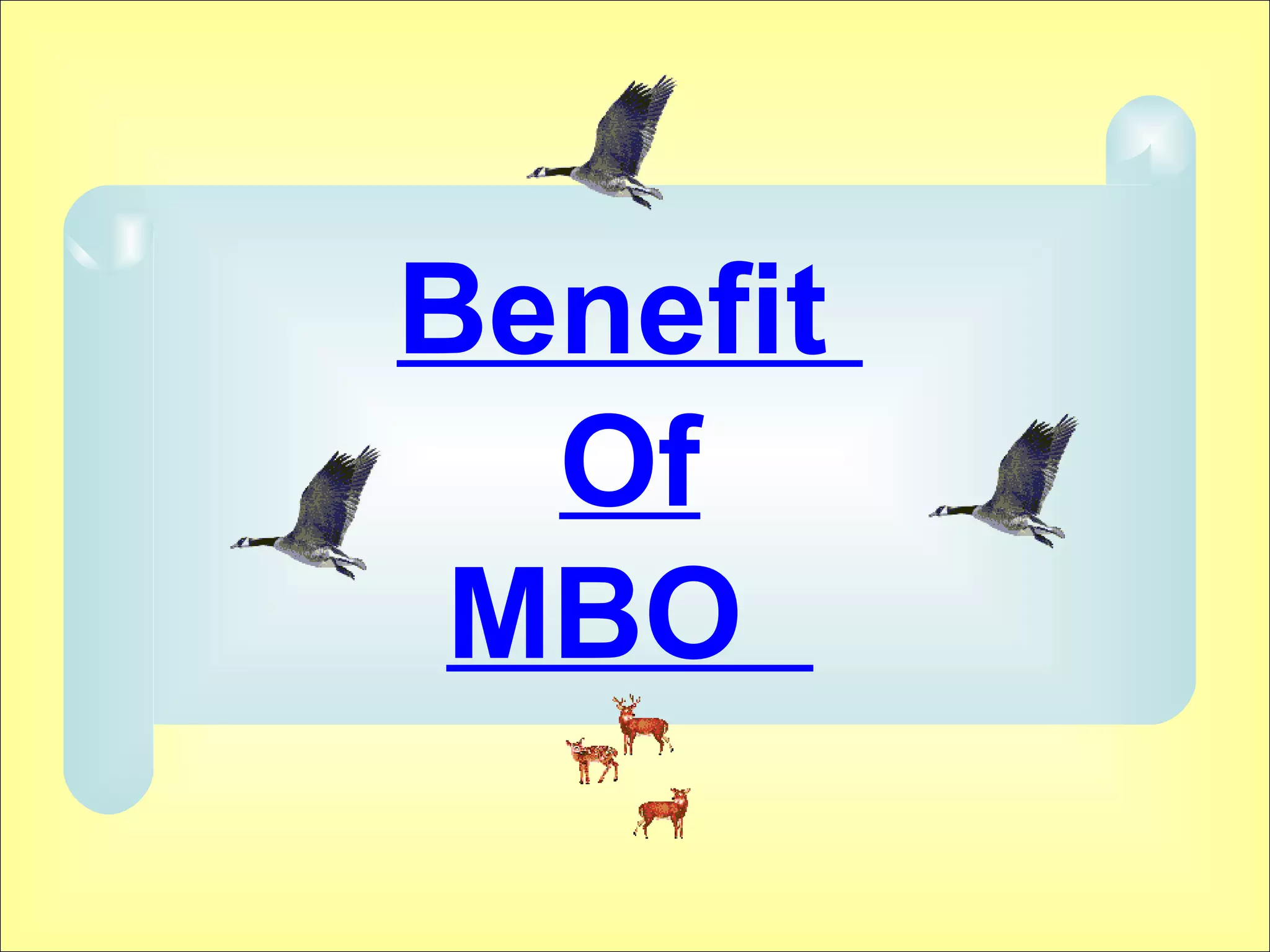 Benefit  Of MBO  