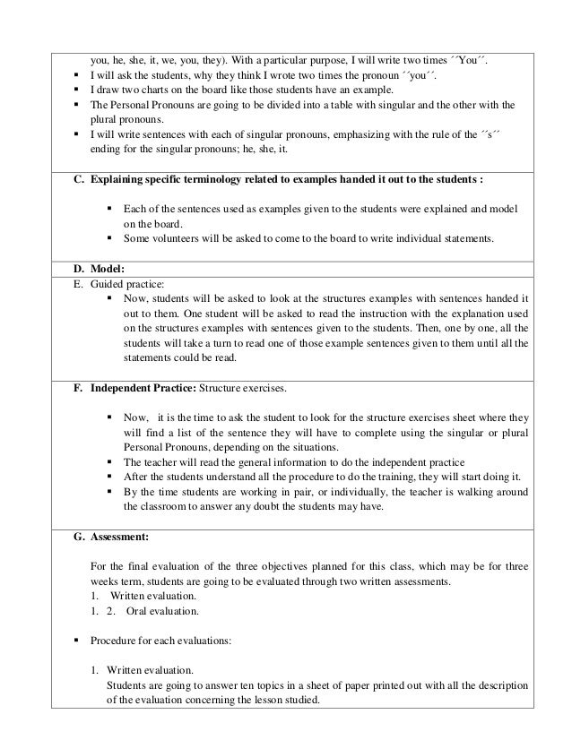 Objectives and assessment