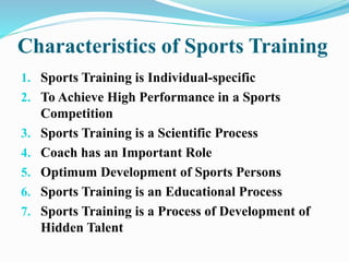 Sports Objectives Aims, objectives and characteristics of sports training | PPTX