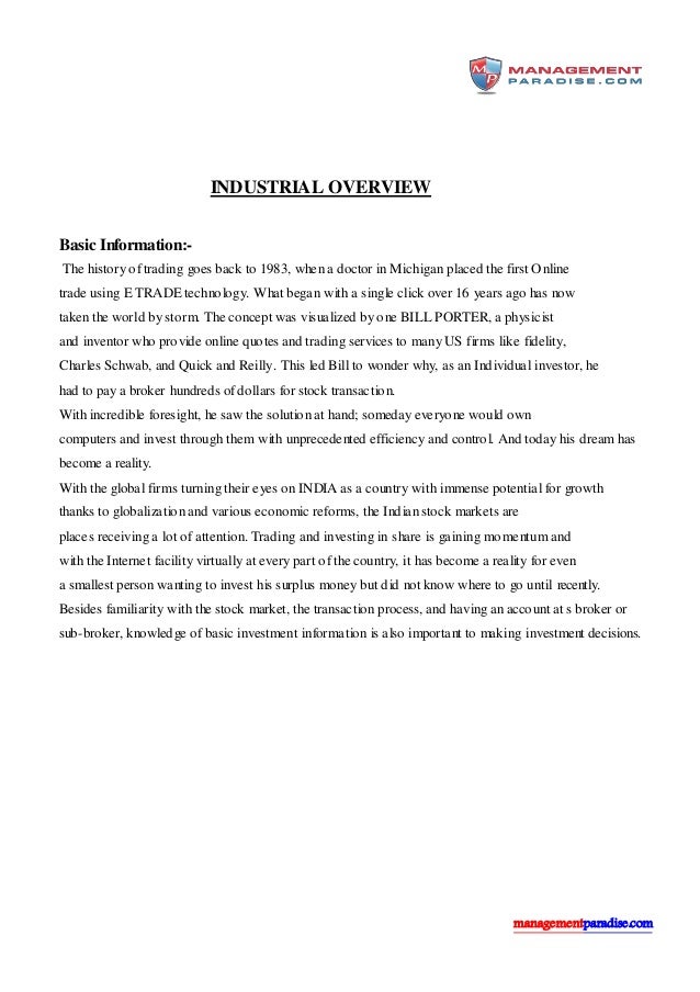 Objectives of online trading system