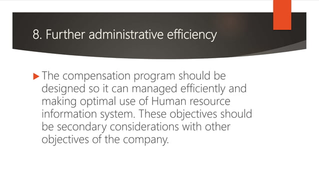 Objectives of compensation management | PPTX