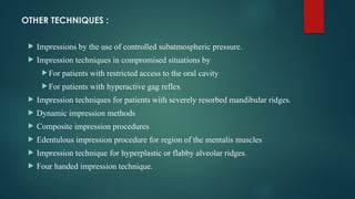OBJECTIVES OF IMPRESSION MAKING IN .pptx