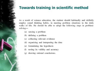 Towards training in scientific method
 