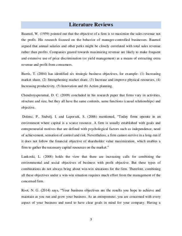 Term paper on management by objective of firm