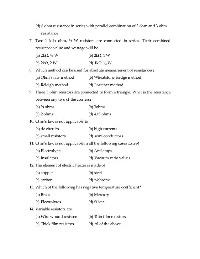 Electrical Wiring Objective Questions Home Wiring Diagram