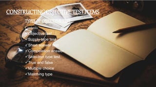 Objective test,,,Assessment of education