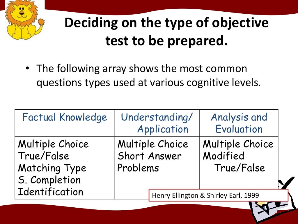 Objective test edu4