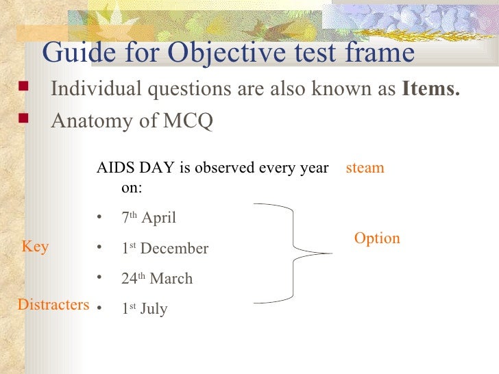 Objective Test Guide