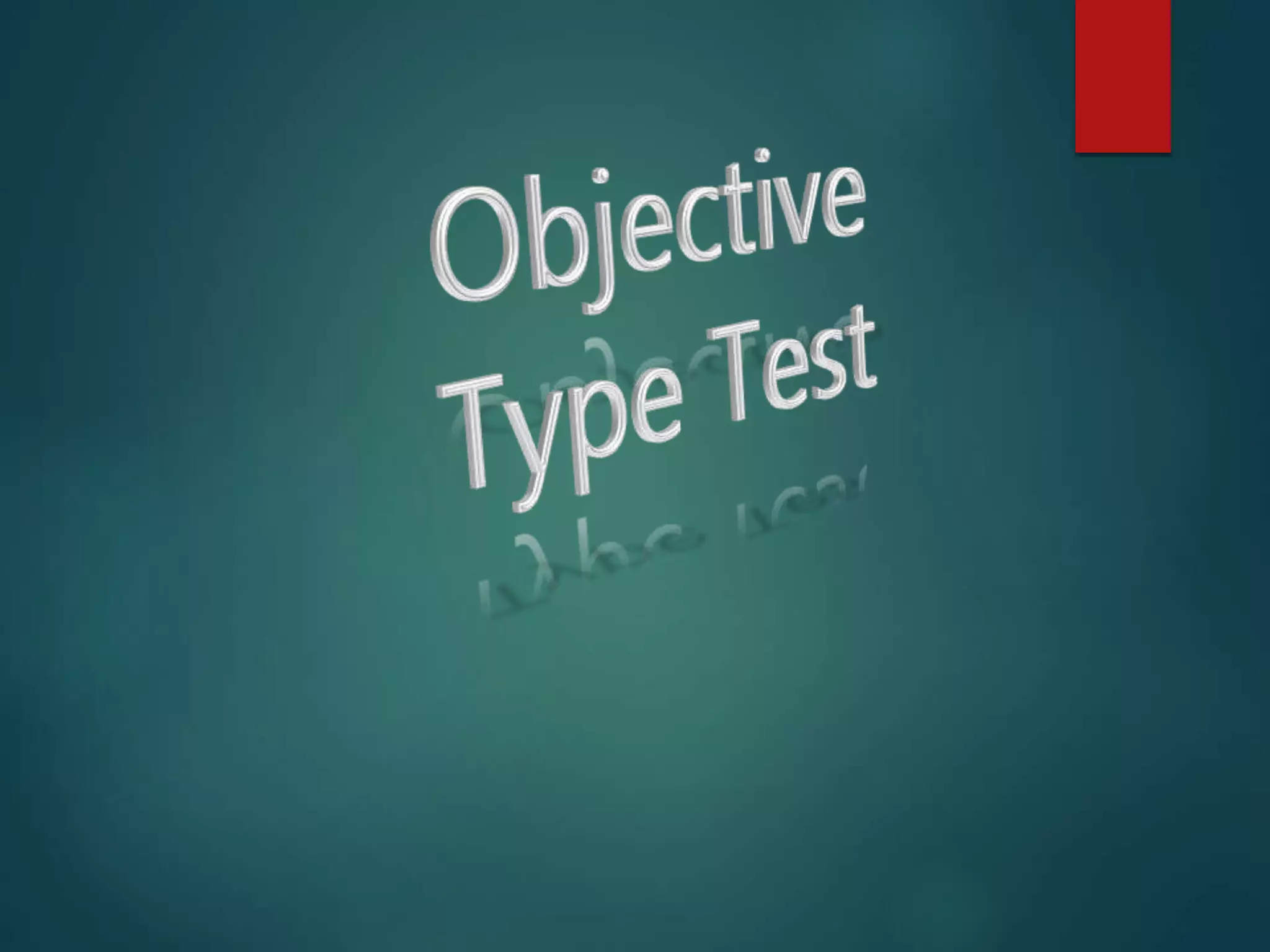 Objective type test | PPT
