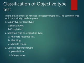 Objective type test | PPT