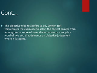 Objective type test | PPT
