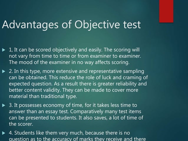 Objective type test