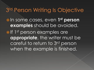 Objective Case First Person Objective Writing | PPTX