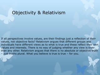 Objectivity & Values in Sociology
