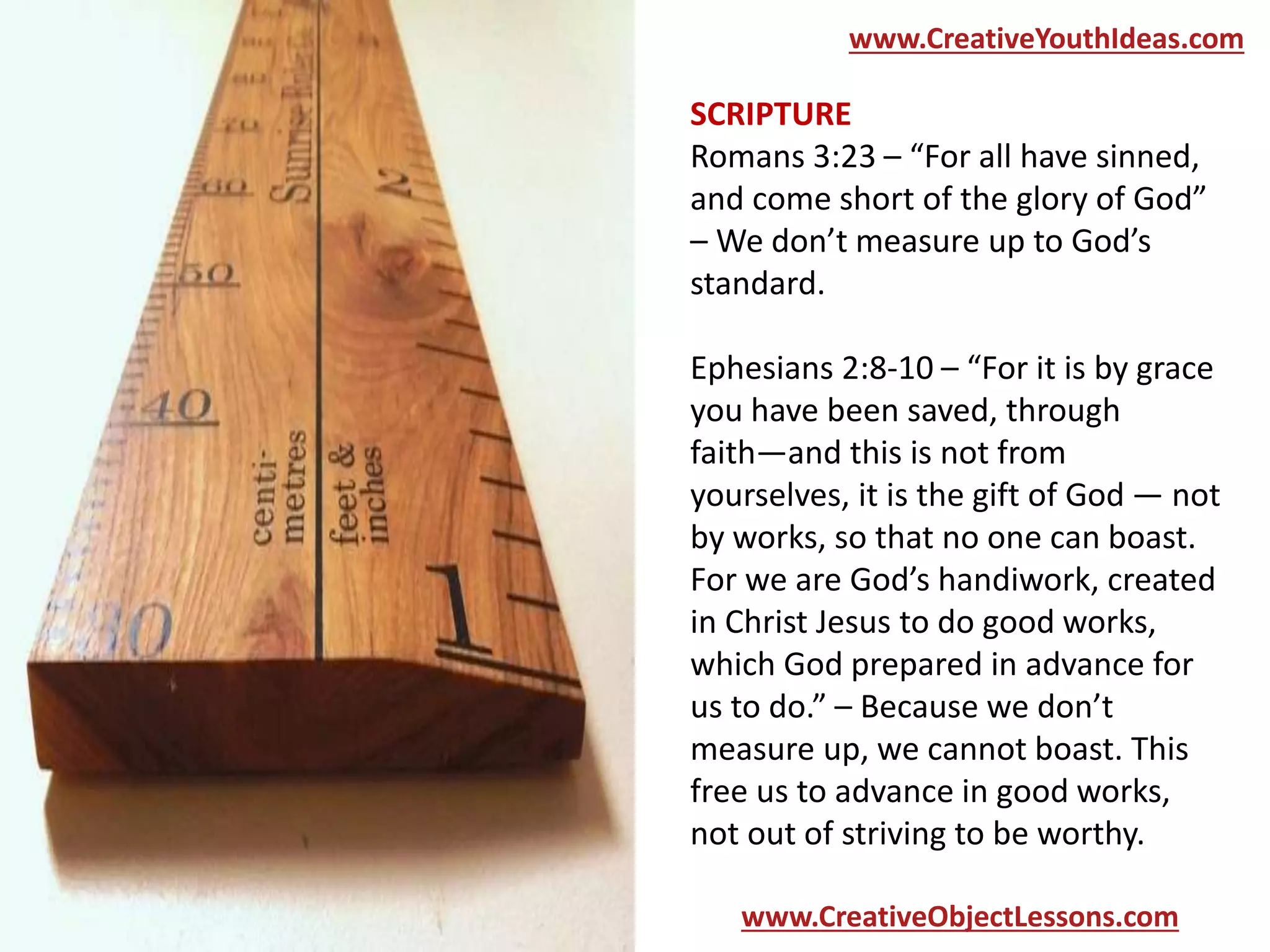Object Lesson - Spiritually Measuring Up | PPTX