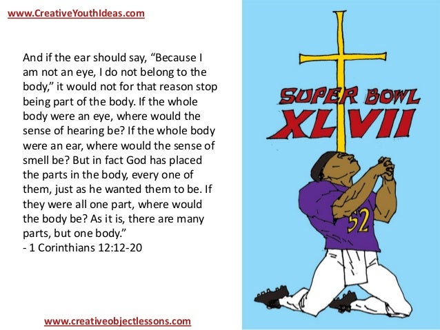 Object Lesson Superbowl Christians Spiritual Lessons For Youth Fro object-lesson-superbowl-christians-spiritual-lessons-for-youth-fro