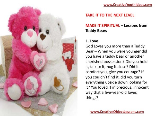 Object Lesson Teddy Bear Faith
