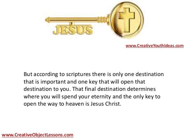Object Lesson For Kids Jesus Is The Key