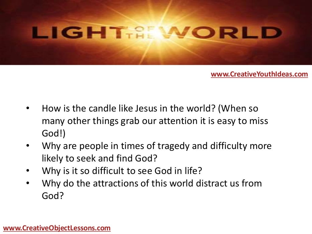 Object Lesson for Kids - Light of the World