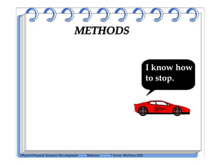 METHODS
I know how
to stop.
Object-Oriented Systems Development Bahrami ? Irwin/ McGraw-Hill
 