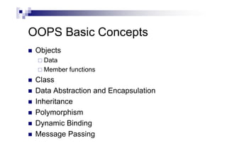Object oriented concepts | PPT