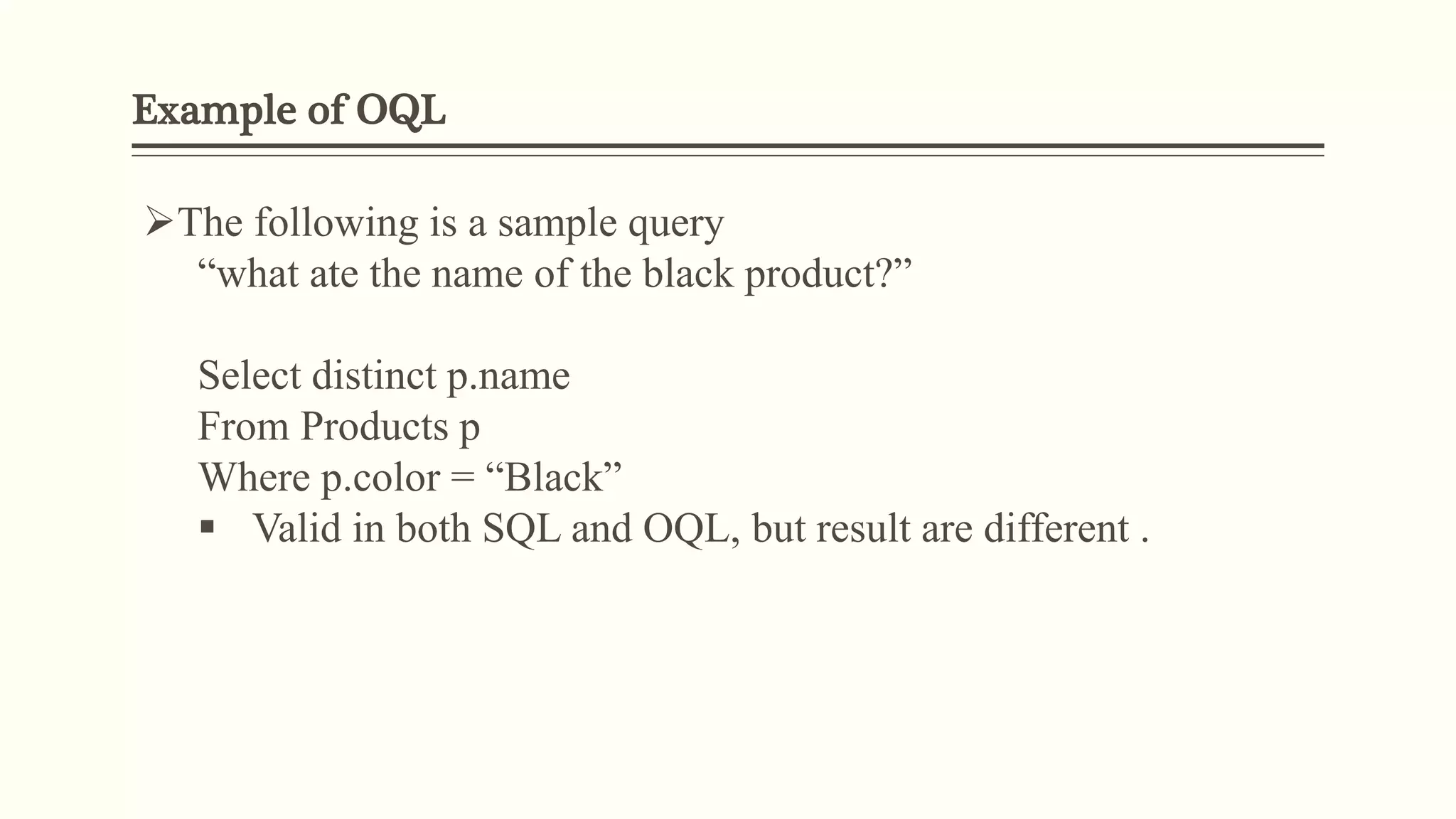 Object oriented database | PPT