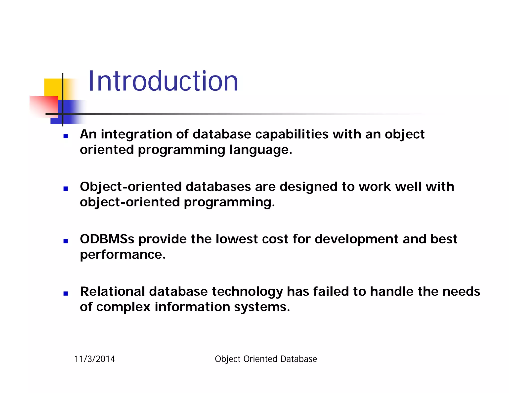 Object oriented databases | PPT