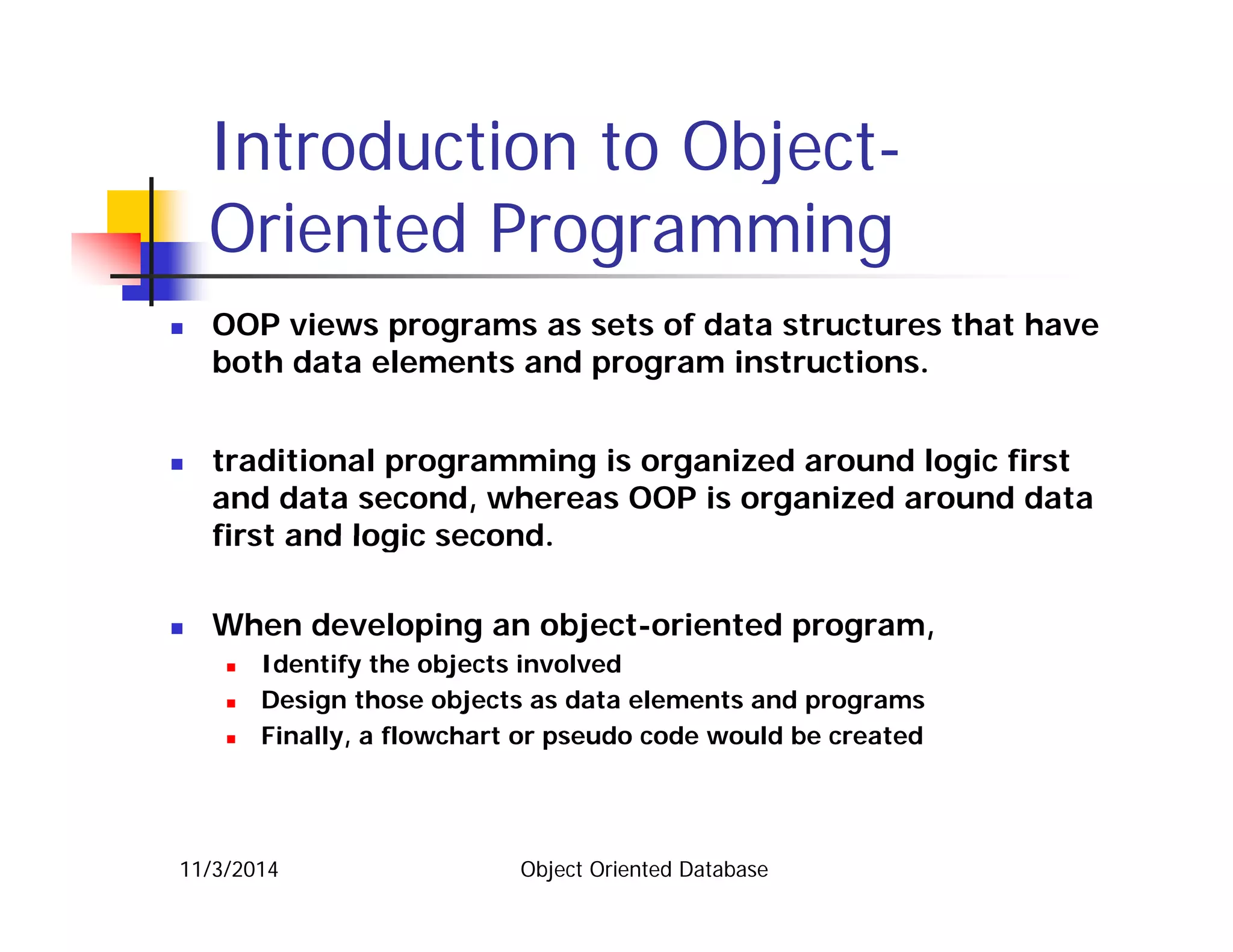 Object oriented databases | PDF