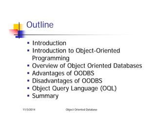 Object oriented databases | PDF