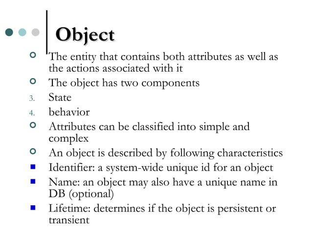 Object Oriented Dbms | PPT