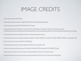 IMAGE CREDITS
• http://i.stack.imgur.com/8sNfT.jpg
• https://pbs.twimg.com/proﬁle_images/2550670043/xq10bqclqpsezgerjxhi.jpeg
• https://pbs.twimg.com/media/CB_BiNJWgAAm73k.jpg
• http://read.html5.qq.com/image?src=forum&q=5&r=0&imgﬂag=7&imageUrl=http://mmbiz.qpic.cn/mmbiz/
NVvB3l3e9aF3unjxG2uvpRKvtKvsljAejWAdNqibeEP8LchicEhkL6iaej5DJibVtn56BYL3DvMwmntZy6znN7KN0A/0?wx_fmt=jpeg
• http://tiny-giant-books.com/img/Uncle-Bob-Transparent-Background.png
• http://images.techtimes.com/data/images/full/102658/11018805_895801337108779_8220057388801140003_n-png.png?w=600
• http://cdn.meme.am/instances/500x/62194906.jpg
• http://images.techtimes.com/data/images/full/102654/minions.jpg?w=600
• https://s-media-cache-ak0.pinimg.com/736x/80/d7/63/80d76305e1eaaeb4933470098629e7cf.jpg
• http://www.momdoesreviews.com/wp-content/uploads/2015/05/minions-good-luck.jpg
• http://cdn.business2community.com/wp-content/uploads/2013/07/How-to-Answer-the-Question.jpg
 