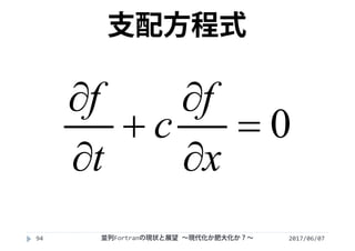 2017/06/0794
0





x
f
c
t
f
支配方程式
並列Fortranの現状と展望 ∼現代化か肥大化か？∼
 