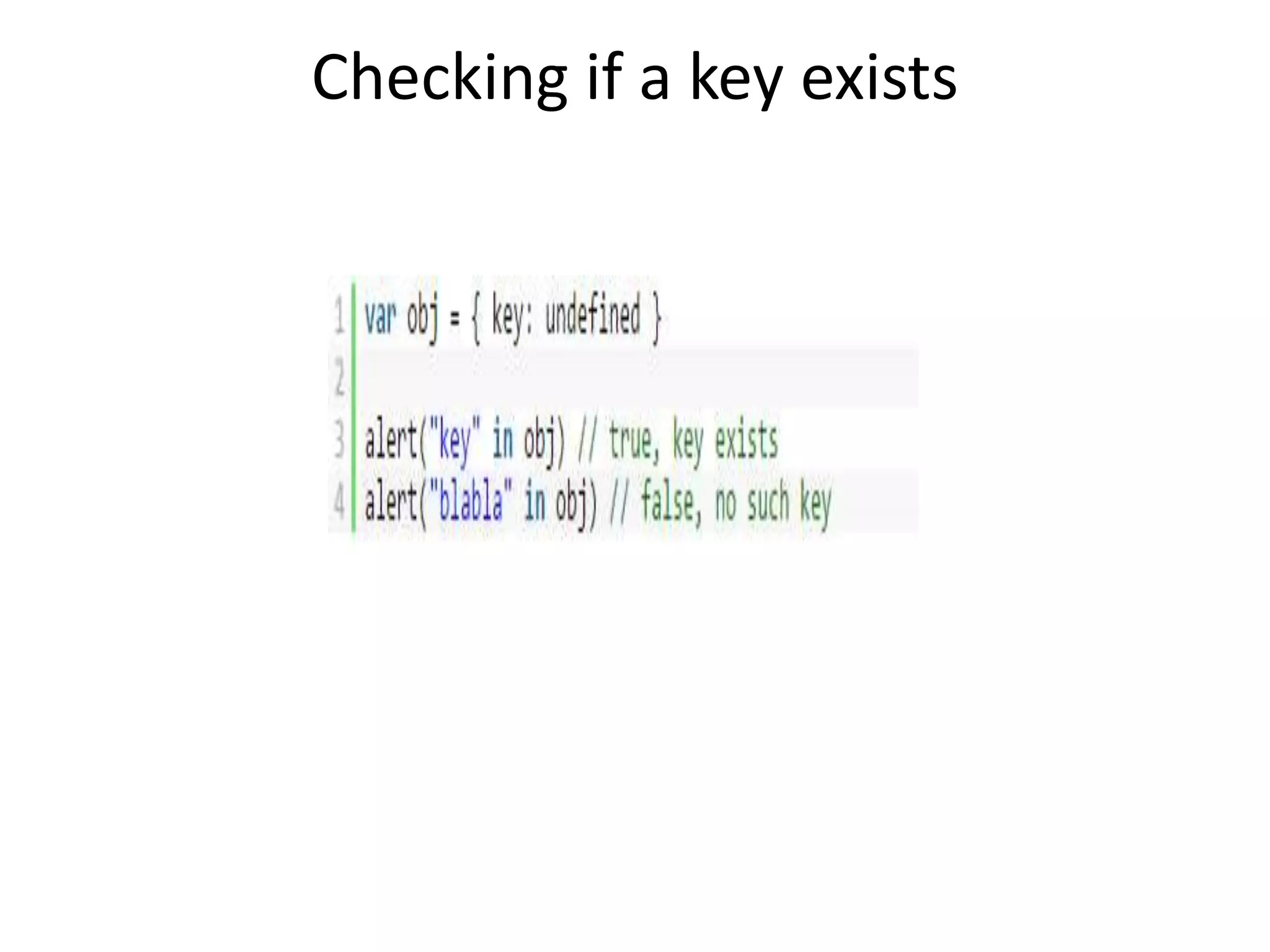 Checking if a key exists 