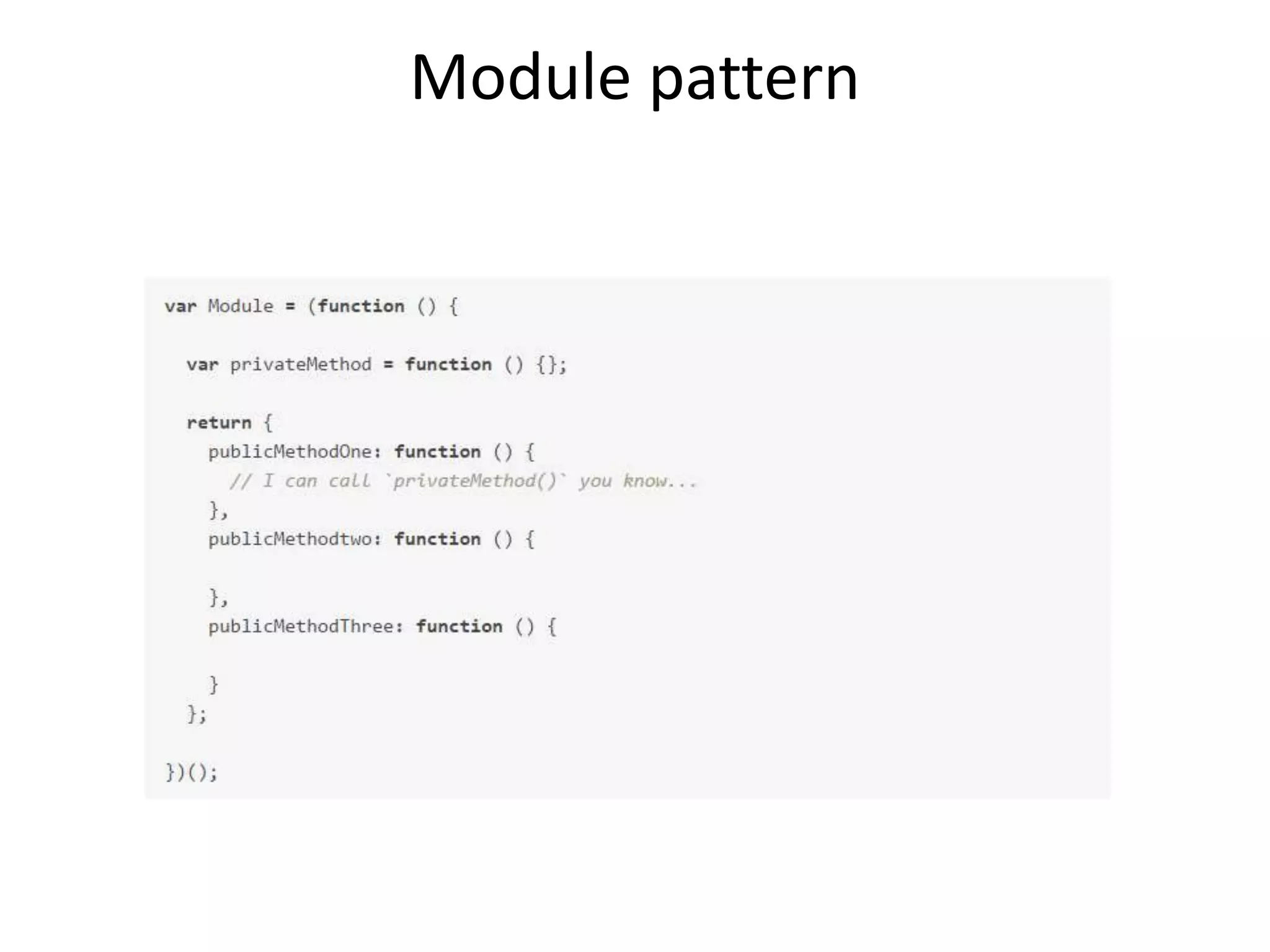 Module pattern 