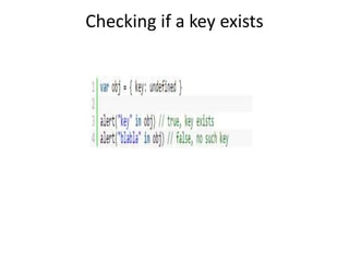 Checking if a key exists
 