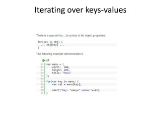 Iterating over keys-values
 