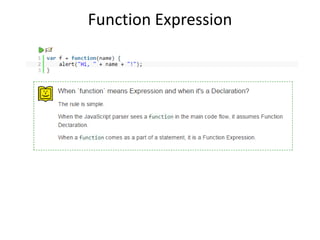 Function Expression
 